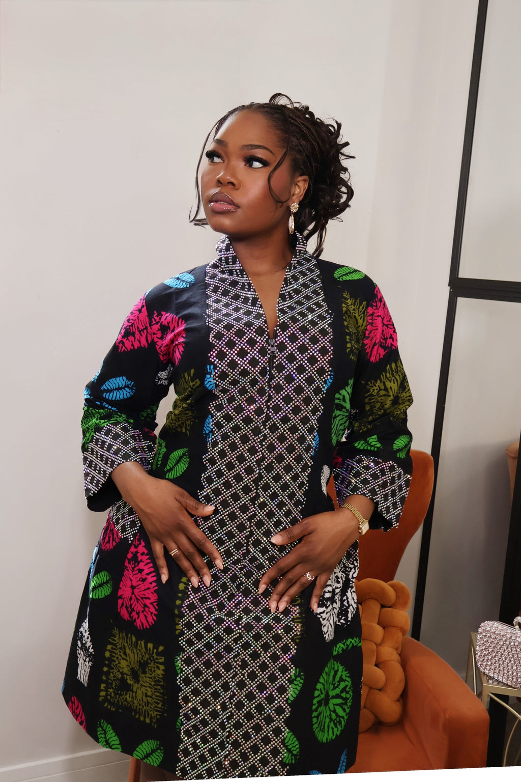 Adesua Print Mini Dress