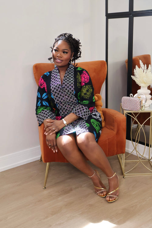 Adesua Print Mini Dress